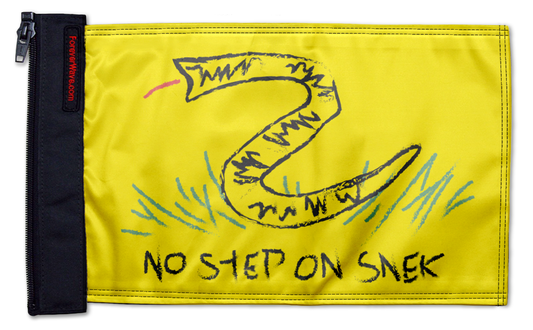 No Step On Snek 12"x18" Forever Wave Flag for Jeep Wrangler TJ 1996-2006