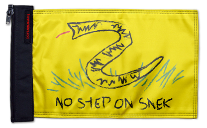 No Step On Snek 12"x18" Forever Wave Flag for Jeep Wrangler JL 2-Door 2018-Present