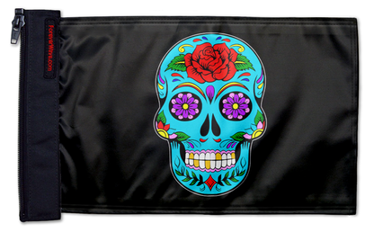 Sugar Skull 12"x18" Forever Wave Flag for Jeep Wrangler JLU 4-Door 2018-Present