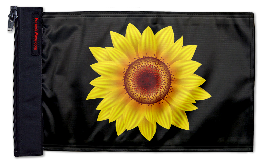 Sunflower 12"x18" Forever Wave Flag for Jeep Wrangler YJ 1986-1995