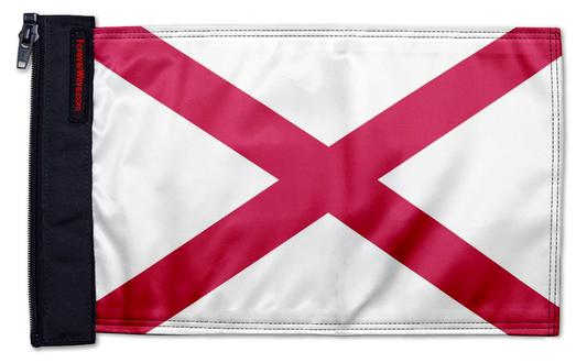 State Flag Alabama 12"x18" Forever Wave Flag for Jeep Wrangler YJ 1986-1995