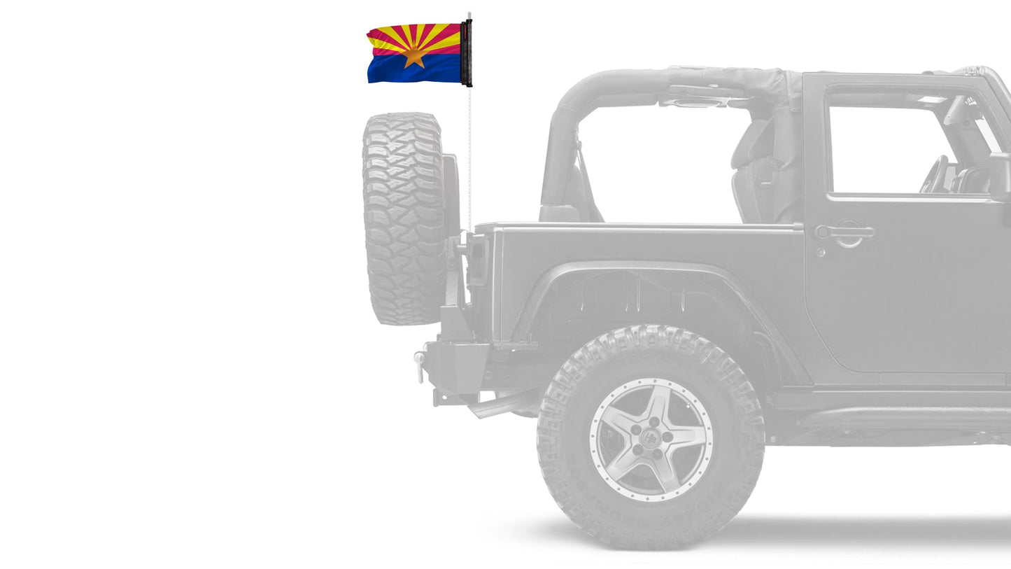 State Flag Arizona 12"x18" Forever Wave Flag for Bronco