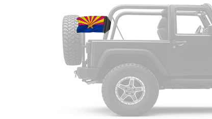 State Flag Arizona 12"x18" Forever Wave Flag for Jeep Wrangler JK 2-Door 2007-2018