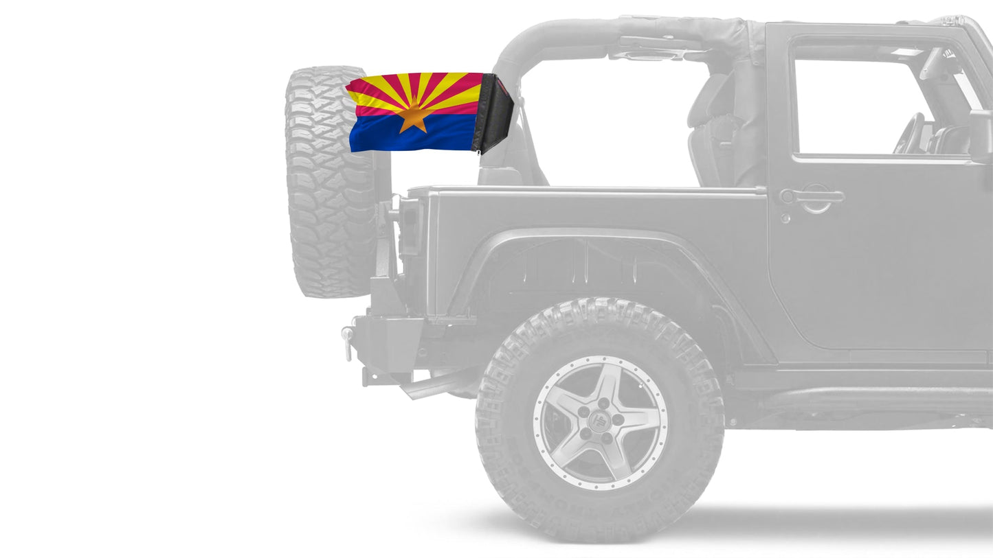 State Flag Arizona 12"x18" Forever Wave Flag for Jeep Wrangler JK 2-Door 2007-2018
