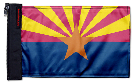 State Flag Arizona 12"x18" Forever Wave Flag for Jeep Wrangler JLU 4-Door 2018-Present