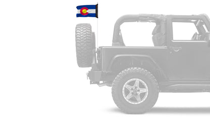 State Flag Colorado 12"x18" Forever Wave Flag for Jeep Wrangler LJ 2003-2006
