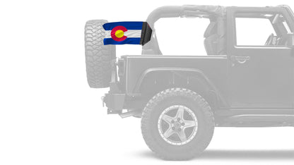 State Flag Colorado 12"x18" Forever Wave Flag for Jeep Wrangler JK 2-Door 2007-2018