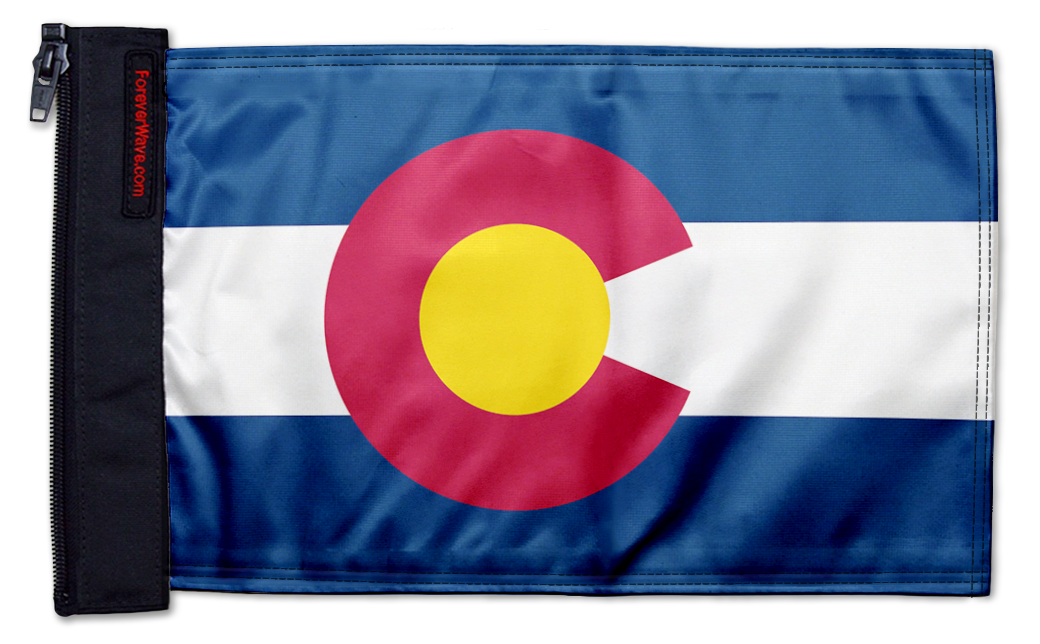 State Flag Colorado 12"x18" Forever Wave Flag for Jeep Wrangler CJ-7 and CJ-8 1976-1986