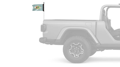 State Flag Delaware 12"x18" Forever Wave Flag for Jeep Wrangler CJ-7 and CJ-8 1976-1986