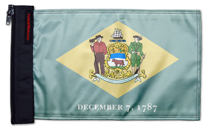 State Flag Delaware 12"x18" Forever Wave Flag for Jeep Wrangler CJ-7 and CJ-8 1976-1986