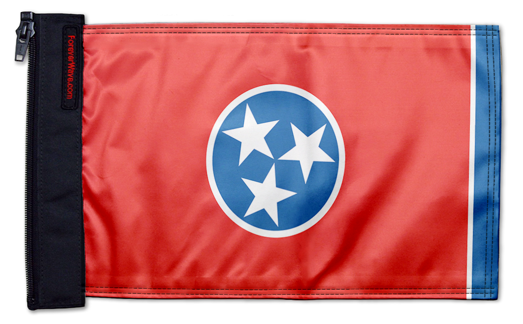 State Flag Tennessee 12"x18" Forever Wave Flag for Jeep Wrangler CJ-7 and CJ-8 1976-1986