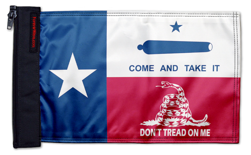 State Flag Texas Don't Tread 12"x18" Forever Wave Flag for Jeep Wrangler JKU 4-Door 2007-2018