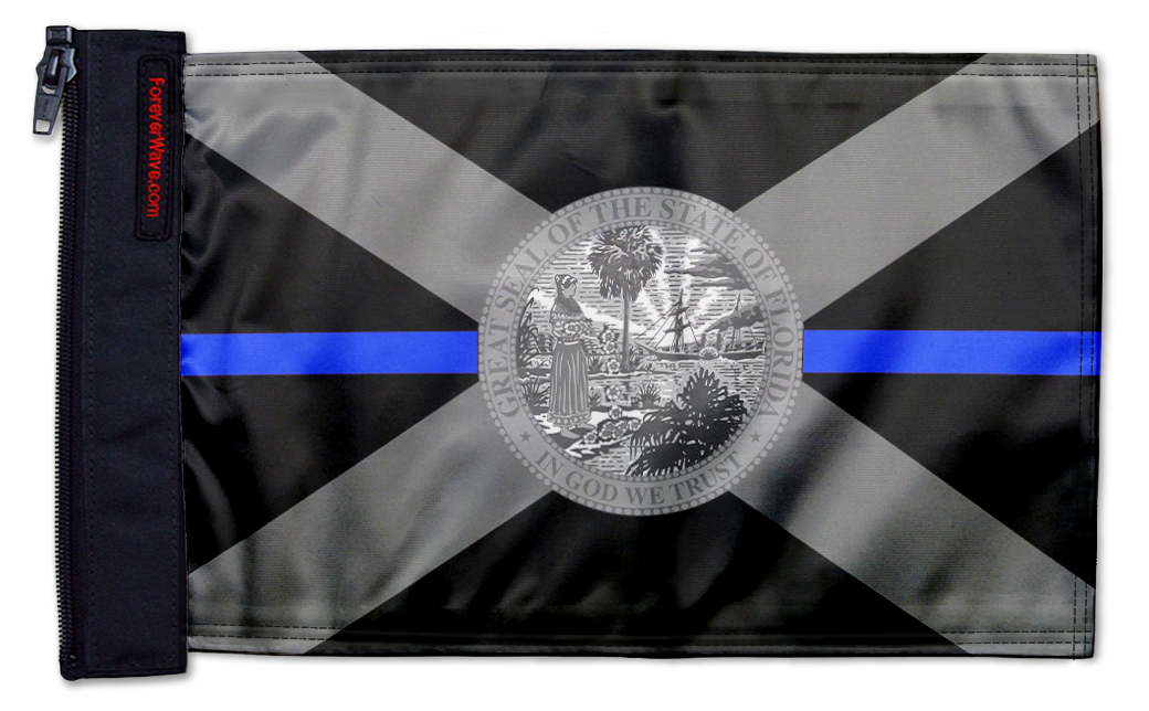 State Flag Florida Blue Line 12"x18" Forever Wave Flag for Jeep Wrangler JL 2-Door 2018-Present