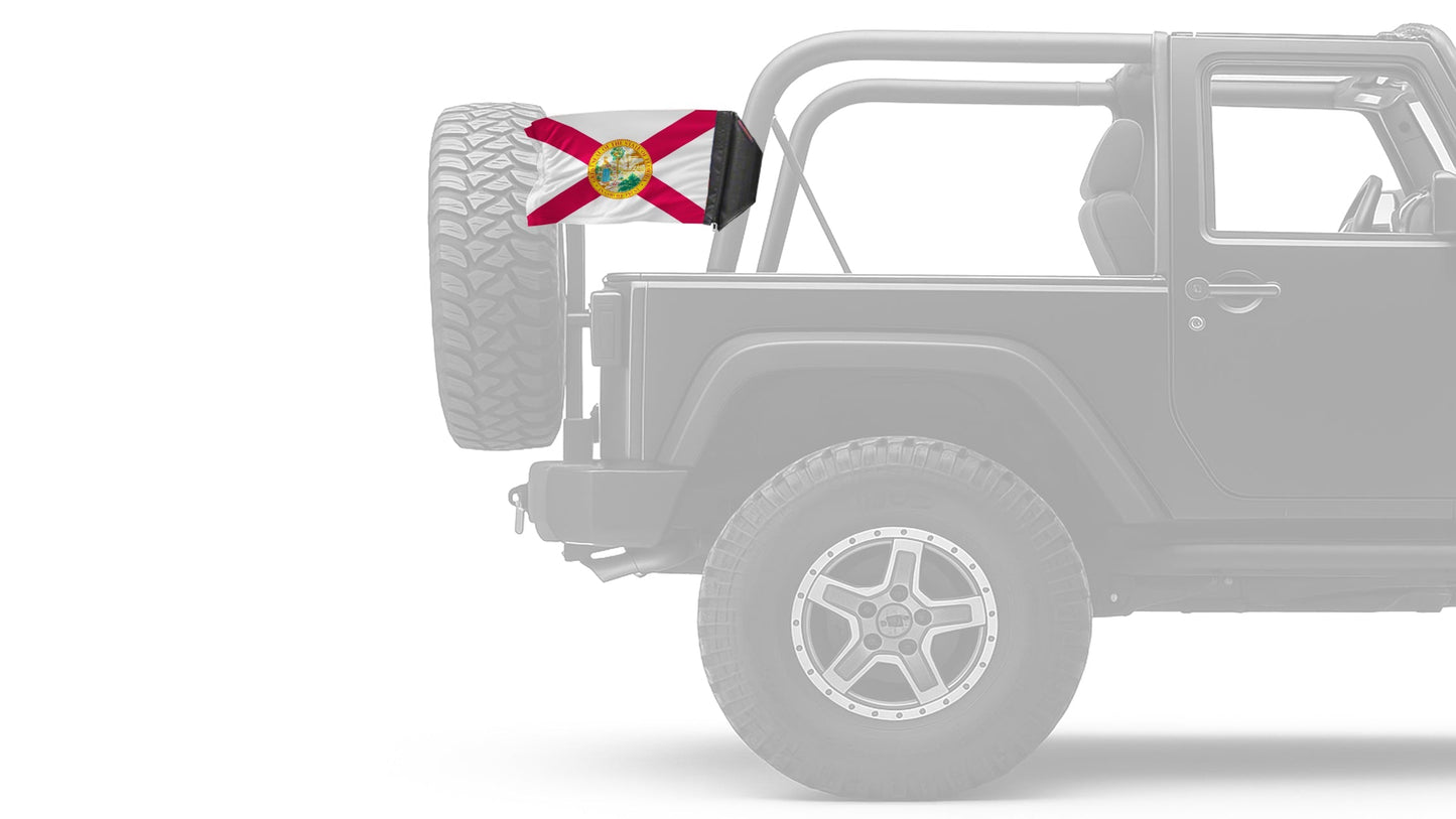 State Flag Florida 12"x18" Forever Wave Flag for Jeep Wrangler JK 2-Door 2007-2018