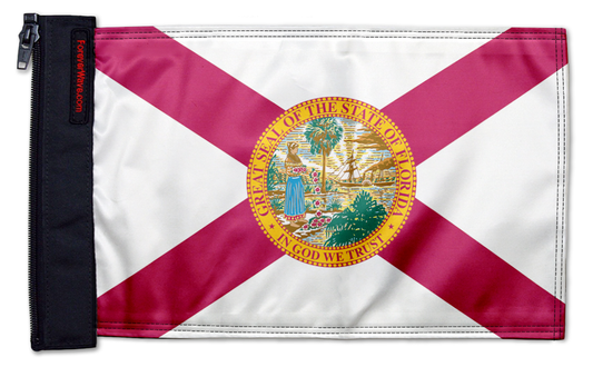State Flag Florida 12"x18" Forever Wave Flag for Jeep Wrangler JK 2-Door 2007-2018