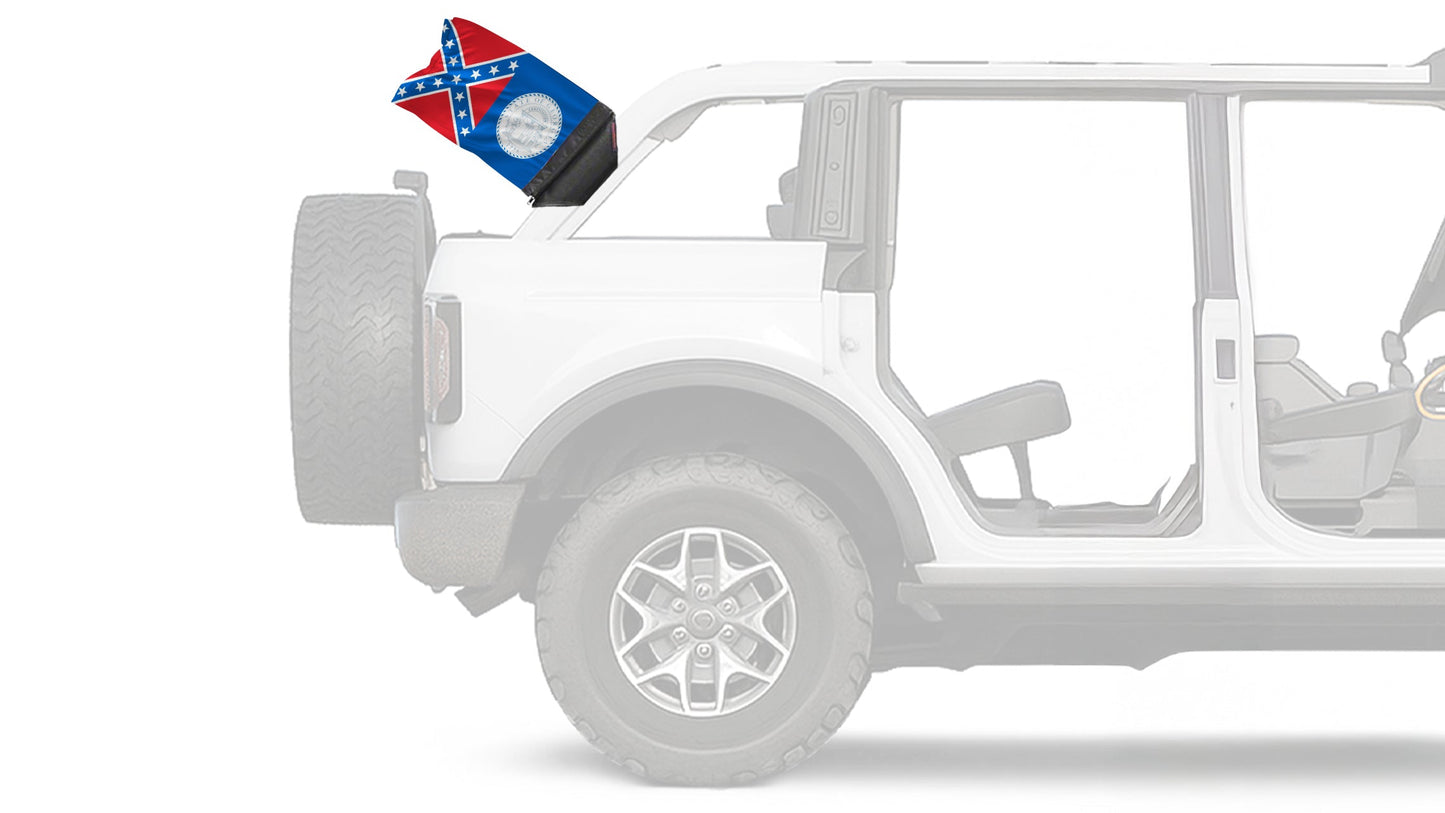 State Flag Georgia Old Style 12"x18" Forever Wave Flag for Bronco
