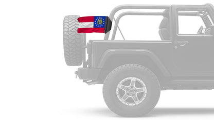 State Flag Georgia 12"x18" Forever Wave Flag for Jeep Wrangler JK 2-Door 2007-2018