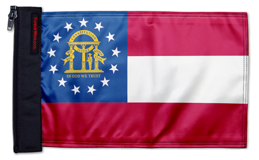 State Flag Georgia 12"x18" Forever Wave Flag for Bronco
