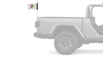 State Flag Illinois 12"x18" Forever Wave Flag for Jeep Wrangler CJ-7 and CJ-8 1976-1986