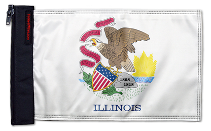 State Flag Illinois 12"x18" Forever Wave Flag for Jeep Wrangler LJ 2003-2006