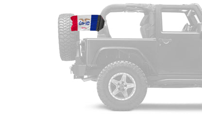 State Flag Iowa 12"x18" Forever Wave Flag for Jeep Wrangler JK 2-Door 2007-2018