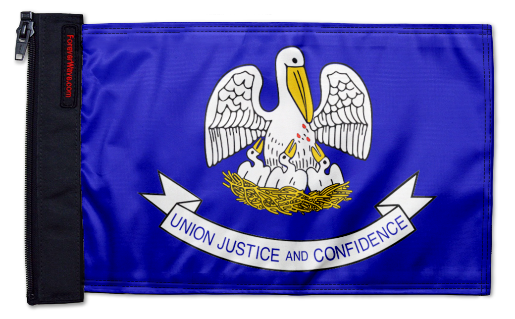 State Flag Louisiana 12"x18" Forever Wave Flag for Jeep Wrangler YJ 1986-1995