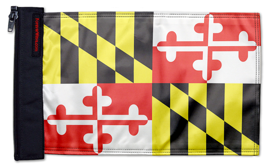 State Flag Maryland 12"x18" Forever Wave Flag for Jeep Wrangler YJ 1986-1995