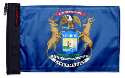 State Flag Michigan 12"x18" Forever Wave Flag for Jeep Wrangler JL 2-Door 2018-Present