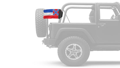 State Flag Mississippi 12"x18" Forever Wave Flag for Jeep Wrangler JK 2-Door 2007-2018