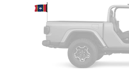 State Flag Mississippi Old Style 12"x18" Forever Wave Flag for Jeep Wrangler JKU 4-Door 2007-2018