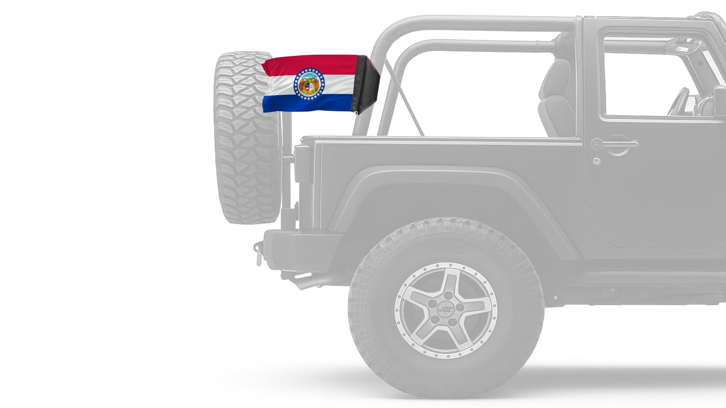 State Flag Missouri 12"x18" Forever Wave Flag for Jeep Wrangler LJ 2003-2006