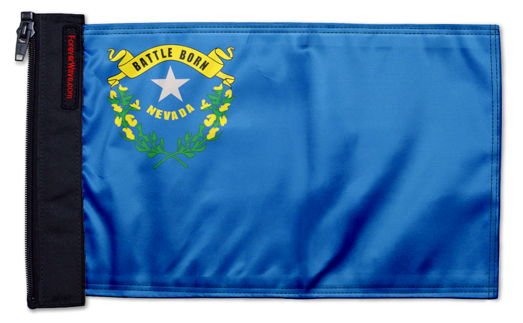 State Flag Nevada 12"x18" Forever Wave Flag for Jeep Wrangler TJ 1996-2006