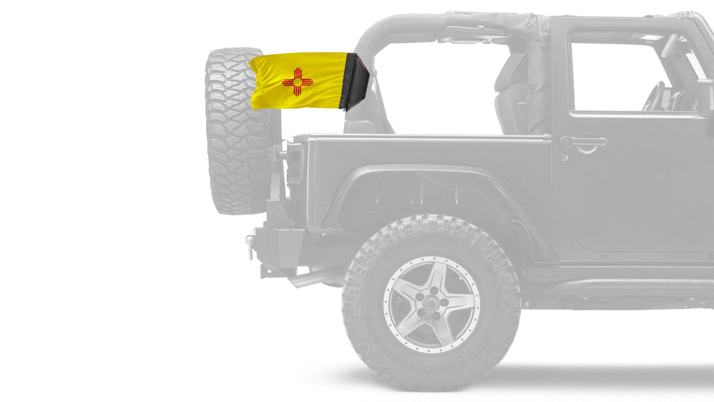 State Flag New Mexico 12"x18" Forever Wave Flag for Jeep Wrangler JLU 4-Door 2018-Present