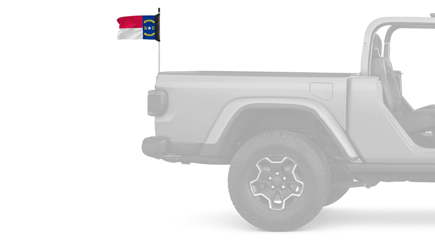 State Flag North Carolina 12"x18" Forever Wave Flag for Jeep Wrangler LJ 2003-2006