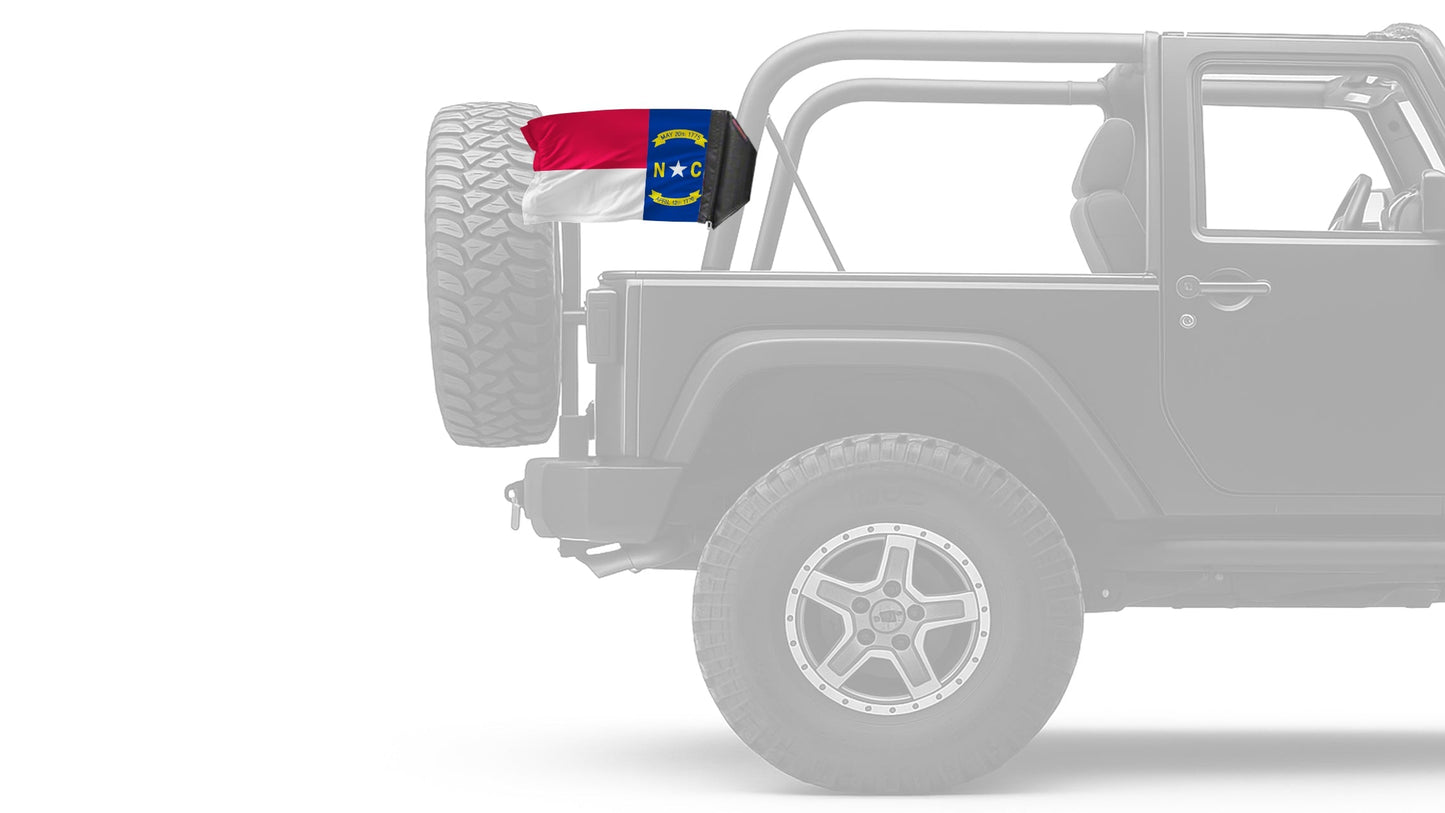 State Flag North Carolina 12"x18" Forever Wave Flag for Jeep Wrangler TJ 1996-2006