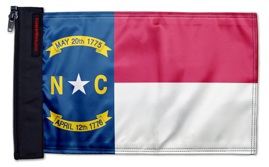 State Flag North Carolina 12"x18" Forever Wave Flag for Jeep Wrangler YJ 1986-1995