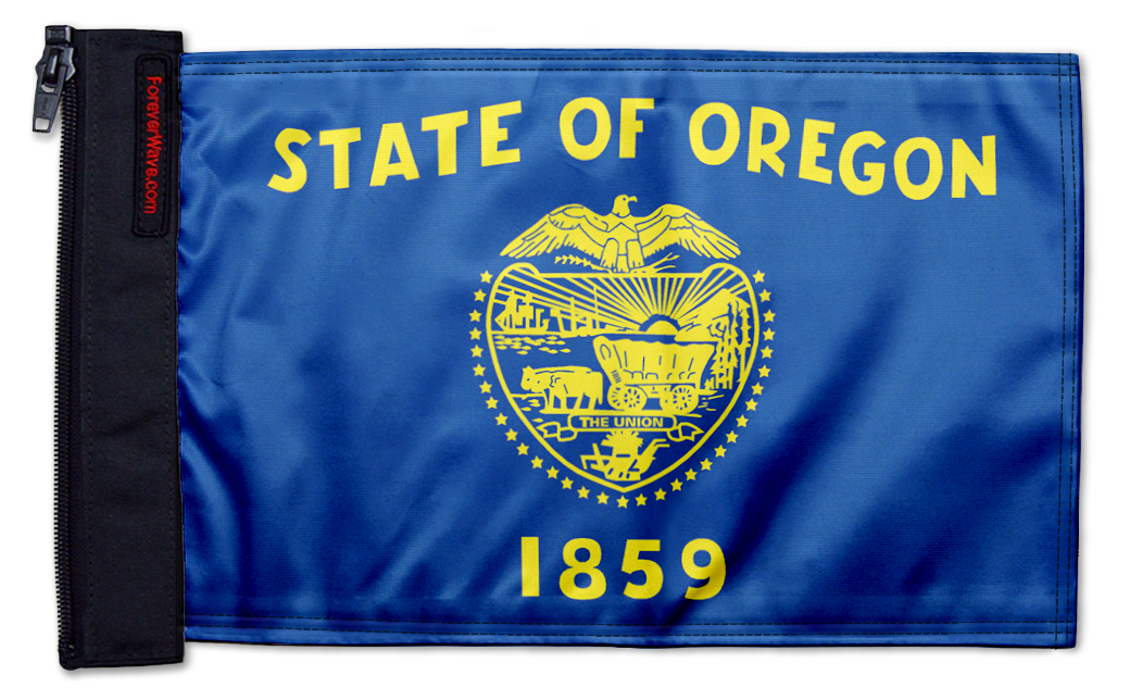 State Flag Oregon 12"x18" Forever Wave Flag for Jeep Wrangler JL 2-Door 2018-Present