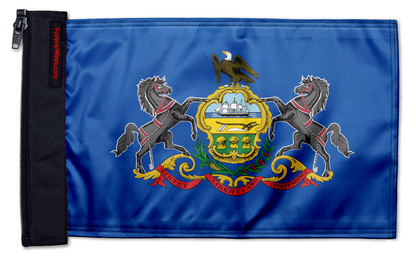 State Flag Pennsylvania 12"x18" Forever Wave Flag for Jeep Wrangler CJ-7 and CJ-8 1976-1986