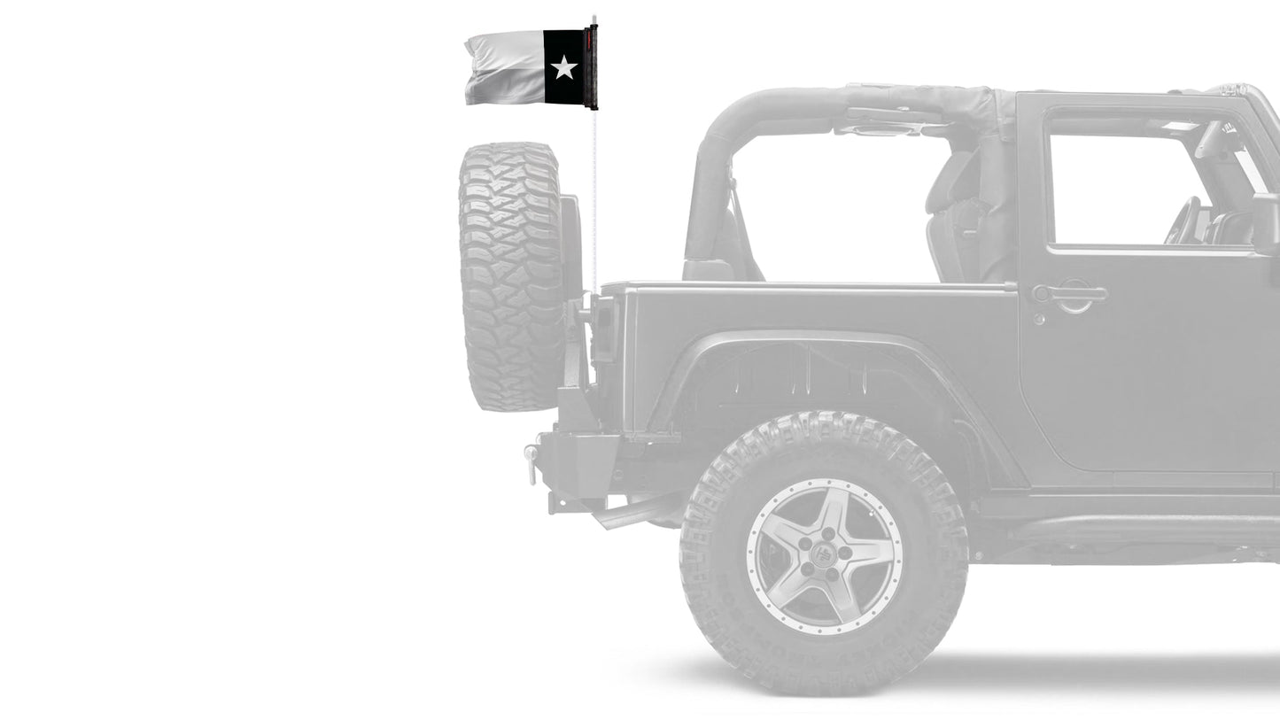 State Flag Texas Subdued 12"x18" Forever Wave Flag for Jeep Wrangler JL 2-Door 2018-Present
