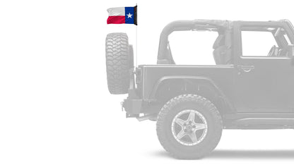 State Flag Texas 12"x18" Forever Wave Flag for Jeep Wrangler CJ-7 and CJ-8 1976-1986