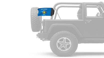 State Flag Wisconsin 12"x18" Forever Wave Flag for Jeep Wrangler TJ 1996-2006