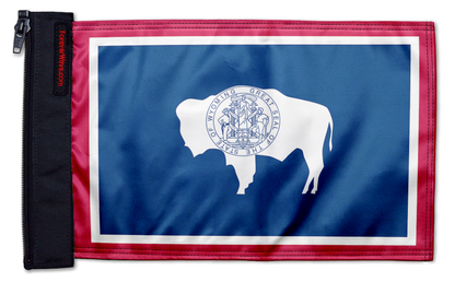 State Flag Wyoming 12"x18" Forever Wave Flag for Jeep Wrangler CJ-7 and CJ-8 1976-1986