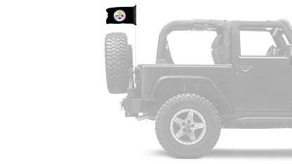 Pittsburgh Steelers 11"x17" Forever Wave Flag for Jeep Wrangler JL 2-Door 2018-Present