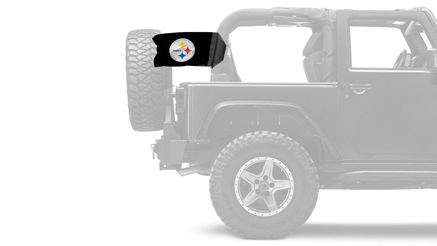 Pittsburgh Steelers 11"x17" Forever Wave Flag for Jeep Wrangler TJ 1996-2006