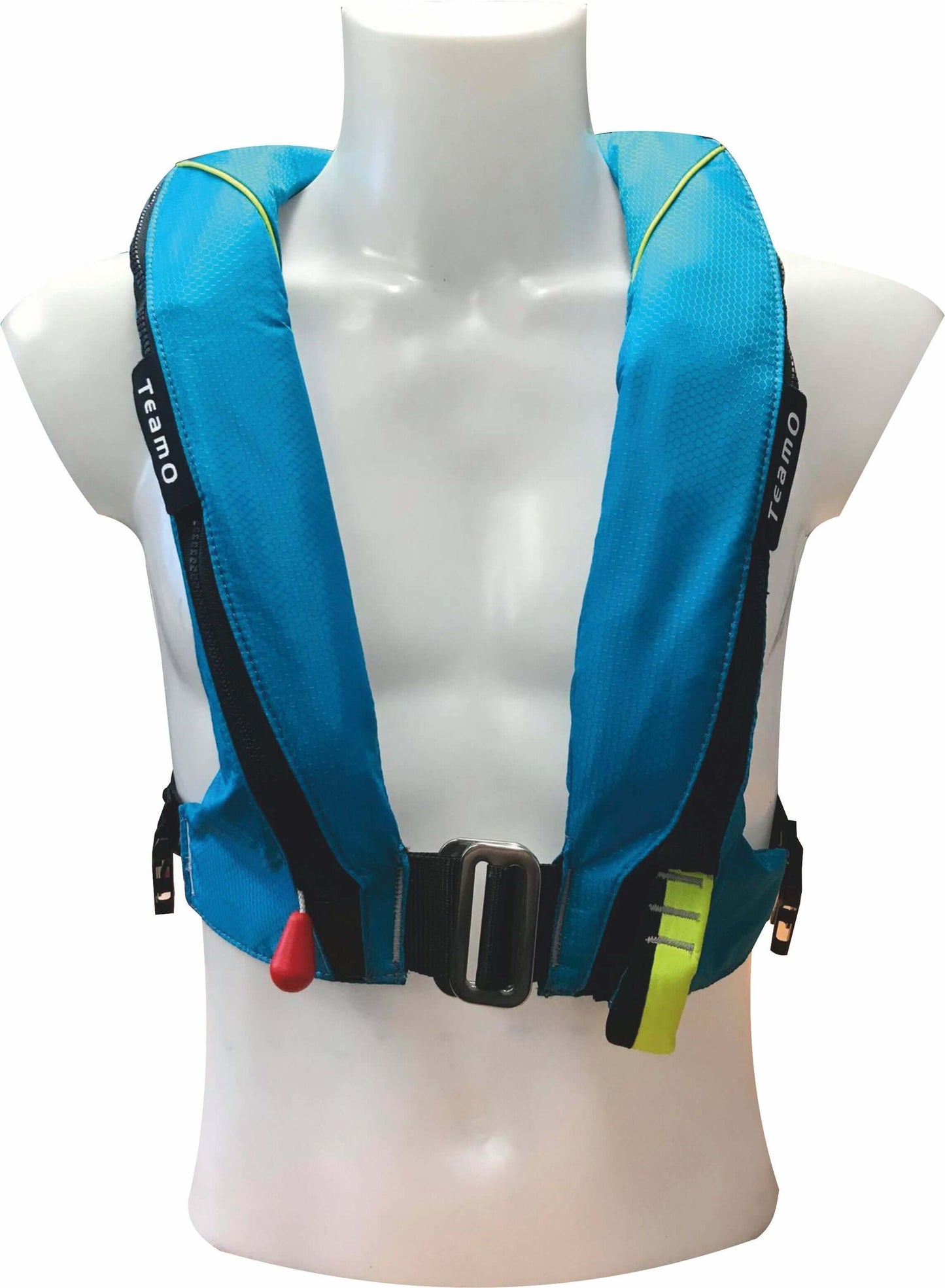 TeamO Marine | 170N Backtow™ Coastal Inflatable PFD | Blue with Yellow Trim