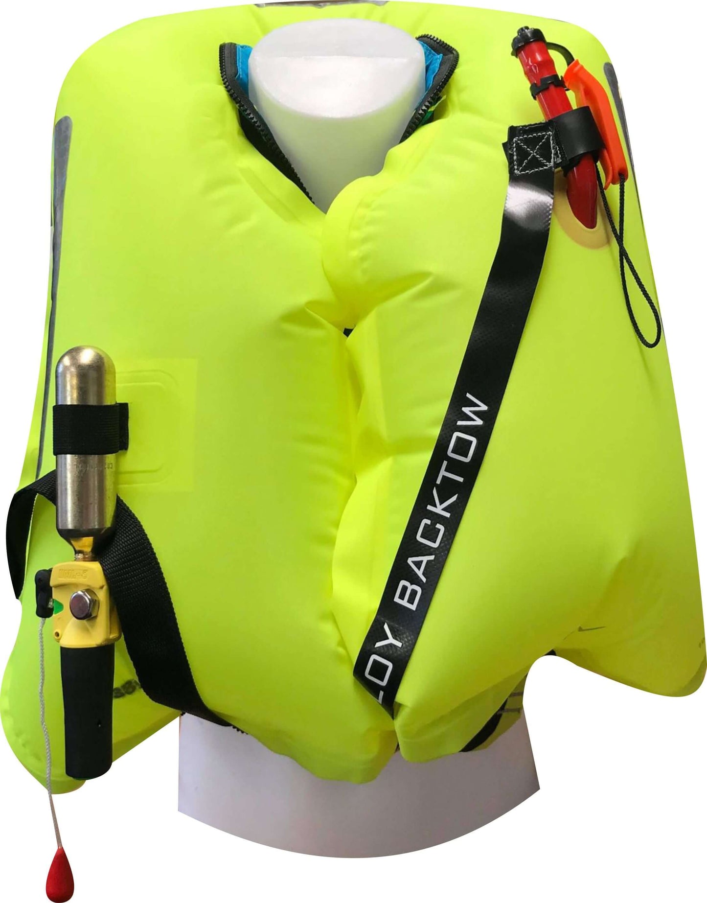 TeamO Marine | 170N Backtow™ Coastal Inflatable PFD | Blue with Yellow Trim