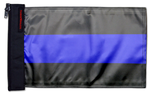 Thin Blue Line 12"x18" Forever Wave Flag for Jeep Wrangler JL 2-Door 2018-Present