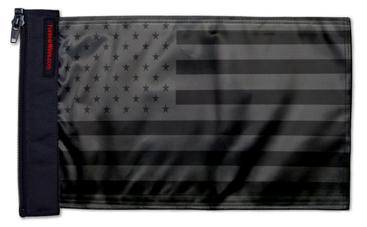 USA Black 12"x18" Forever Wave Flag