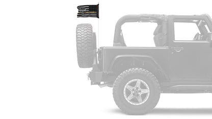 USA Subdued Thin Camo Line Infidel 12"x18" Forever Wave Flag for Jeep Wrangler CJ-7 and CJ-8 1976-1986
