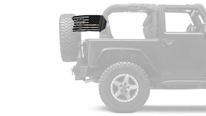 USA Subdued Thin Camo Line Infidel 12"x18" Forever Wave Flag for Jeep Wrangler JLU 4-Door 2018-Present